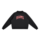 NCHS Rams - Gingham Mock-Neck Sweatshirt