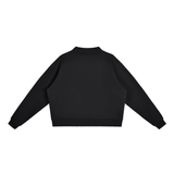 NCHS Field Hockey - Mock-Neck Fleece Crew Sweatshirt (blk)