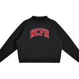 NCHS Field Hockey - Mock-Neck Fleece Crew Sweatshirt (blk)