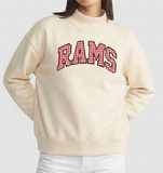 NCHS Rams - Gingham Mock-Neck Sweatshirt