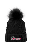 NC Rams Baseball - Faux Fur Pom Beanie
