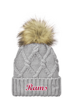 NC Rams Baseball - Faux Fur Pom Beanie