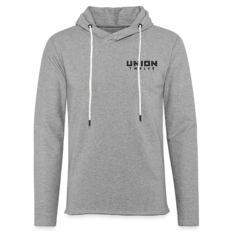 Union12 Originals - Vintage Lockup - Unisex Lightweight Terry Hoodie - heather gray