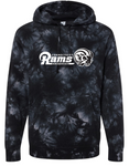 CT Rams - B&W Tie-Dye Hoodie
